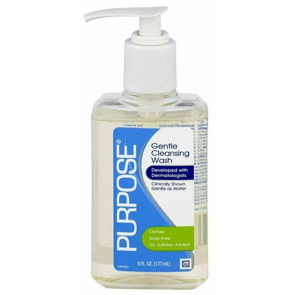 Purpose Gentle Cleansing Wash, 6-Ounce Pump Bottle