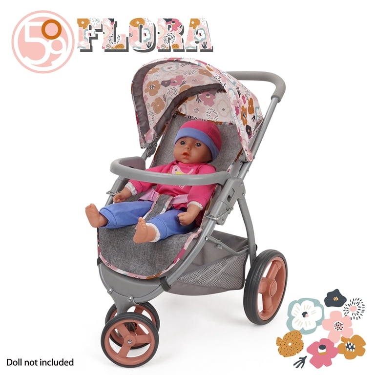 Hauck Aldi Double Buggy Olivia's Little World Polka Dots Princess Baby Doll  Deluxe Stroller Pink