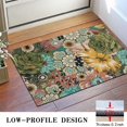 thumbnail image 3 of Bohemian Retro Floral Non-Slip Entryway Door Mat,Boho Indoor Decor Durable Low Plush Door Mat,Washable Welcome Rug for Patio Hallway Home Decor 16x24 Inches, 3 of 7