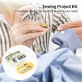 thumbnail image 5 of 43Pcs Sewing Project Kit with Plastic Box, Portable Hand Sewing Thread Needle Supplies, Sewing Repair Tool for DIY Crafts, 5 of 8