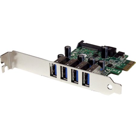 StarTech 4-Port PCI Express PCIe SuperSpeed USB 3.0 Controller Card Adapter with SATA