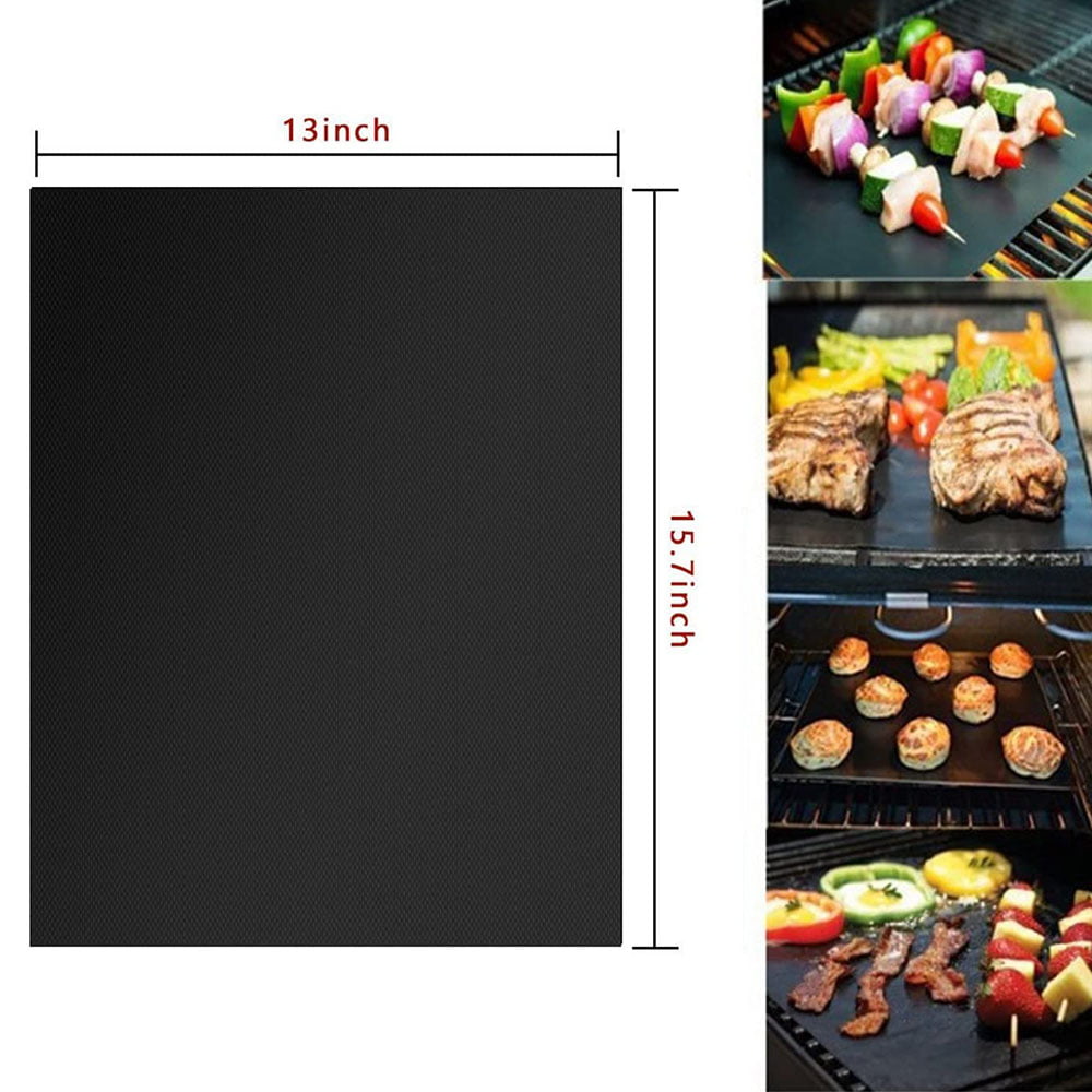 New BBQ Grill Mat Accessories Non-Stick Set of 6 Reusable and Heat Resistant 