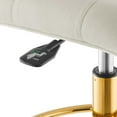 thumbnail image 6 of Modway Prim Metal and Performance Velvet Armless Drafting Chair in Gold/Ivory, 6 of 9