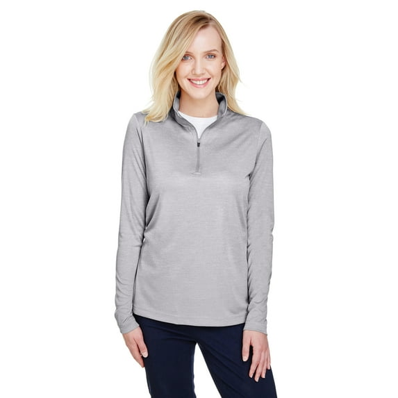 Team 365, The Ladies' Zone Sonic Heather Performance Quarter-Zip - ATHLETIC HEATHER - XS