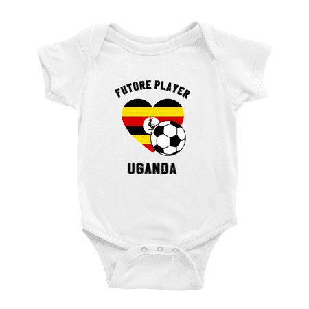 

Future Soccer Player Uganda Soccer Fan Boy Girl Bodysuits (White 3-6 Months)