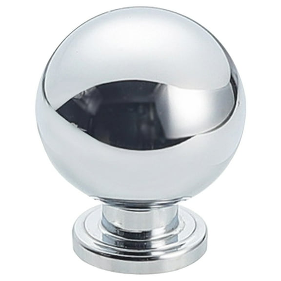 WEAVILUX Polished Brass Cabinet and Drawer Knobs, Round Shape, Hardware, 1 Set