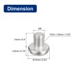 thumbnail image 2 of 304 Stainless Steel Machine Screws, 10 Pack M8x10mm Slotted Drive Pan Head Screw Bolts, 2 of 5