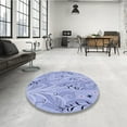 thumbnail image 4 of Ahgly Company Machine Washable Indoor Rectangle Transitional Blue Area Rugs, 8' x 12', 4 of 7