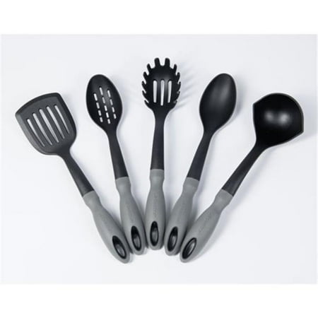 

Slotted Spoon Ladle Spoon Spatula & Pasta Server Utensil Set - 5 Piece