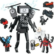 3313 Building Block Set-Toilet Game Model Toys,Camera Man Titan Speaker Man TV Man Figures.Suitable For Christmas Gifts,Birthday Cake Decorations,Best Gift For Gaming Fans!