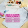 thumbnail image 3 of Rosy Bobbin Case with 28 Slots for Sewing Machine Storage Plastic Box Large Capacity and Durable, 3 of 8