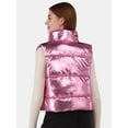 thumbnail image 4 of No Boundaries Metallic Puffer Vest, Women's and Women’s Plus, 4 of 7
