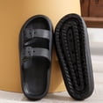 thumbnail image 4 of BERANMEY Comfort Cloud Slippers For Women and Men Double Buckle Adjustable Slides Pillow Slippers EVA Flat Sandals Unisex Slippers, 4 of 9