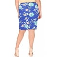 thumbnail image 3 of Women's Plus Size Floral Print Knee-Length Fitted Style Pencil Skirt, 3 of 5