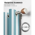 thumbnail image 6 of Outdoor Curtains for Patio Cyan and White Striped Geometric Waterproof Privacy Outside Curtains with Tiebacks Grommet Top Pergola Curtains for Porch Cabana Gazebo 2 Panels, 54x84 inch, 6 of 7
