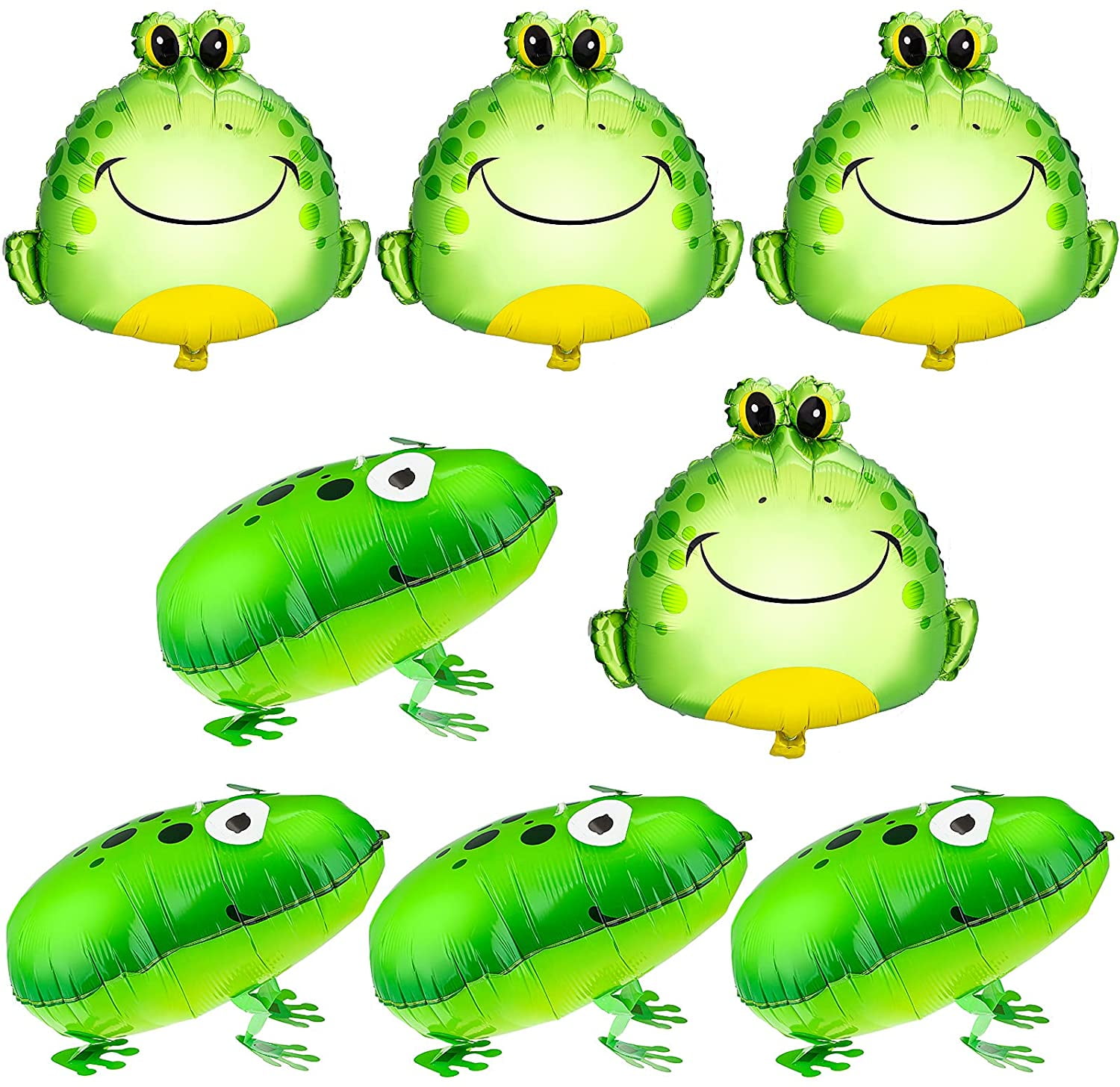 8 Pieces Frog Foil Balloons Large Inflatable Air Frog Balloon Walking