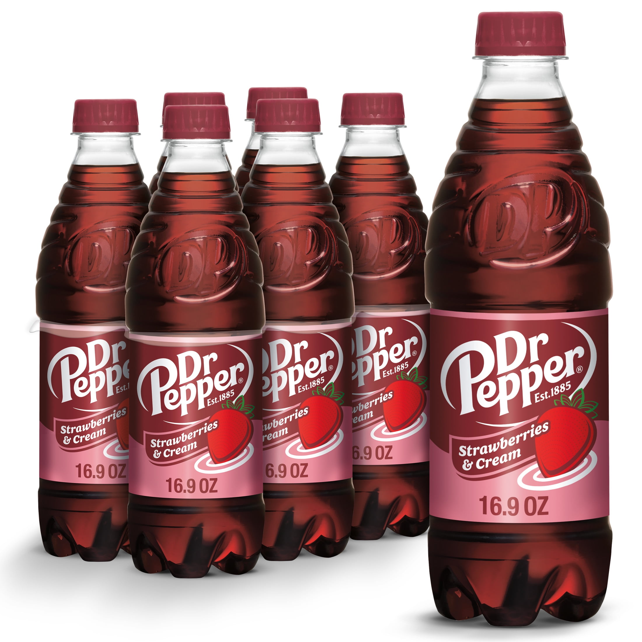 Dr Pepper Strawberries & Cream Soda Drink, 16.9 fl oz, Pack Dr Pepper Strawberries & Cream Soda Drink, 16.9 fl oz, Pack