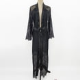 thumbnail image 3 of SXcggal Women Sexy Silk Lace Satin Kimono Robe Bathrobe Lingerie Sleepwear Belt Pajamas Sexy Fashionable Breathable Women Nightgown, 3 of 9