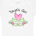 thumbnail image 4 of Inktastic Yaya's Girl Heart Flowers Girls Baby Bodysuit, 4 of 5