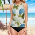 thumbnail image 5 of Women's Swimming Vest Women's Tankini Tops Swimming Vest for Women Soft and Smooth Suitable for Summer Beach Swimming Pool Parties L Beautiful Cute Blue Flowers, 5 of 7