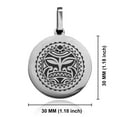 thumbnail image 2 of Stainless Steel Sun Maori Symbol Round Medallion Keychain Circle Ring, 2 of 2