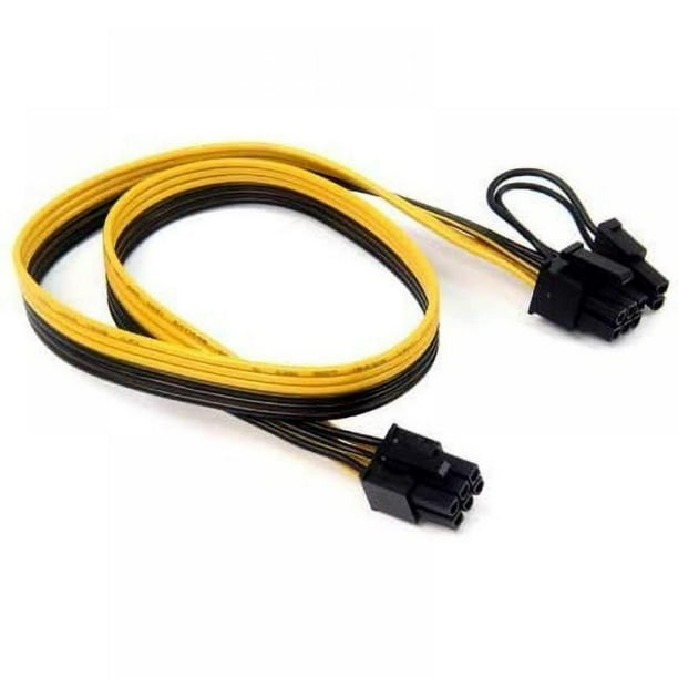 6 Pin to 8 Pin Pcie Adapter Cable,15.8 inch 8 Pin Male to Dual 8 Pin