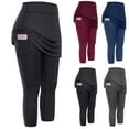 thumbnail image 4 of Women High Waist Pilates Pants with Side Pockets Stretchy Workout Leggings Moisture Wicking Gym Running Athletic Fitness, 4 of 10