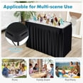 thumbnail image 6 of Costway 4 Foot Party Ice Cooler Folding Table Plastic with Matching Skirt Black, 6 of 12