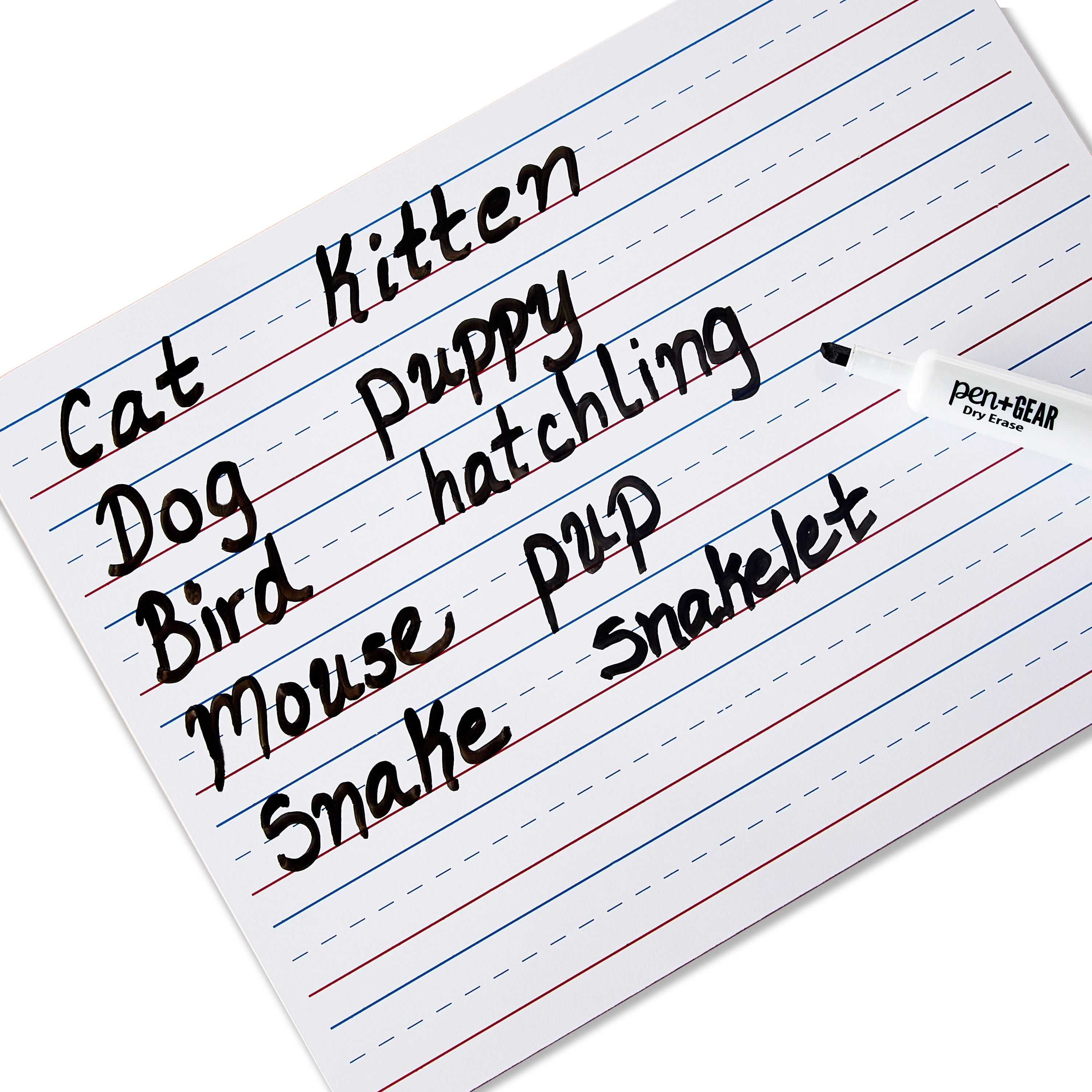 Pen+Gear Dry Erase Learning Board Whiteboard, 8.9 in x 11.8 in