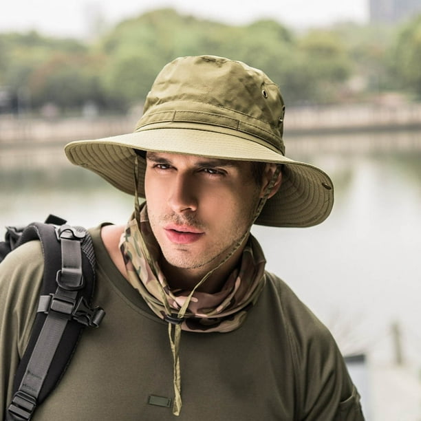 Neinkie Fishing Sun Boonie Hat Waterproof Summer UV Protection Safari Cap  Outdoor Hunting Hat