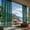 Green, variant on Outdoor Blackout Lace Curtain Voile Mesh Privacy Bug Screen Lightweight with Rod Pocket for Patio Porch Balcony Pergola Terrace
