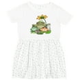 thumbnail image 3 of Inktastic Cute Group of Frogs Girls Toddler Dress, 3 of 5