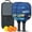 Black, variant on Pickleball Paddles Set Of 2, Fiberglass Surface, Thunder, Speed Print, 4 Balls & Bag