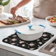 thumbnail image 2 of Pioneer Flower Floral Print Pattern Kitchen Dish Drying Mat 1 Pack, Ultra Absorbent Microfiber Drainer Mat, 16"x18", 2 of 6