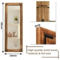 YOSHOOT Wooden Full Length Mirror, 63"x24" Rustic Standing Mirror