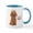 White/Blue Inside, variant on CafePress - Poodle Mugs - 11 oz Ceramic Mug - Novelty Coffee Tea Cup