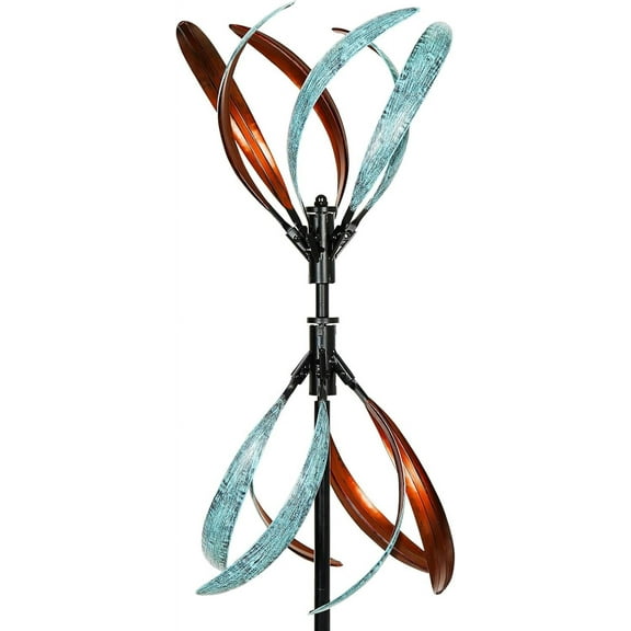 Wind Spinners Outdoor – Metal Large Wind Spinner with Stake for Yard and Garden, Garden Wind Sculptures & Spinners, Ideal Gift for Family (13'' W x 70.5'' H)