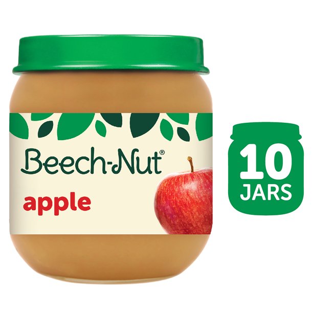 10 Pack Beech Nut Stage 2 Apple Baby Food 4 Oz Jar Walmart Com Walmart Com