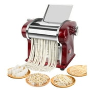 Electric Pasta Maker, Household Noodle Making Machine Dough Spaghetti Roller Pressing Machine with 2.5mm Noodle Cutter, Stainless Steel, 135W 5Kg/H Output for Commercial & Homemade Use