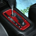 thumbnail image 4 of Real Bright Soft Car Interior Carbon Fiber Sticker DecorationFor Jeep Wrangler JK 2011-2017 Red Carbon Fiber Automatic Gear Shift CoverAuto Car Protection Interior Accessories, 4 of 8