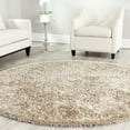 thumbnail image 3 of SAFAVIEH Malibu Marina Confetti Polyester Shag Area Rug, Natural, 5' x 5' Square, 3 of 11