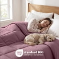thumbnail image 3 of Superior Solid Comforter Down Alternative Bedding, Twin, Mauve, 3 of 9