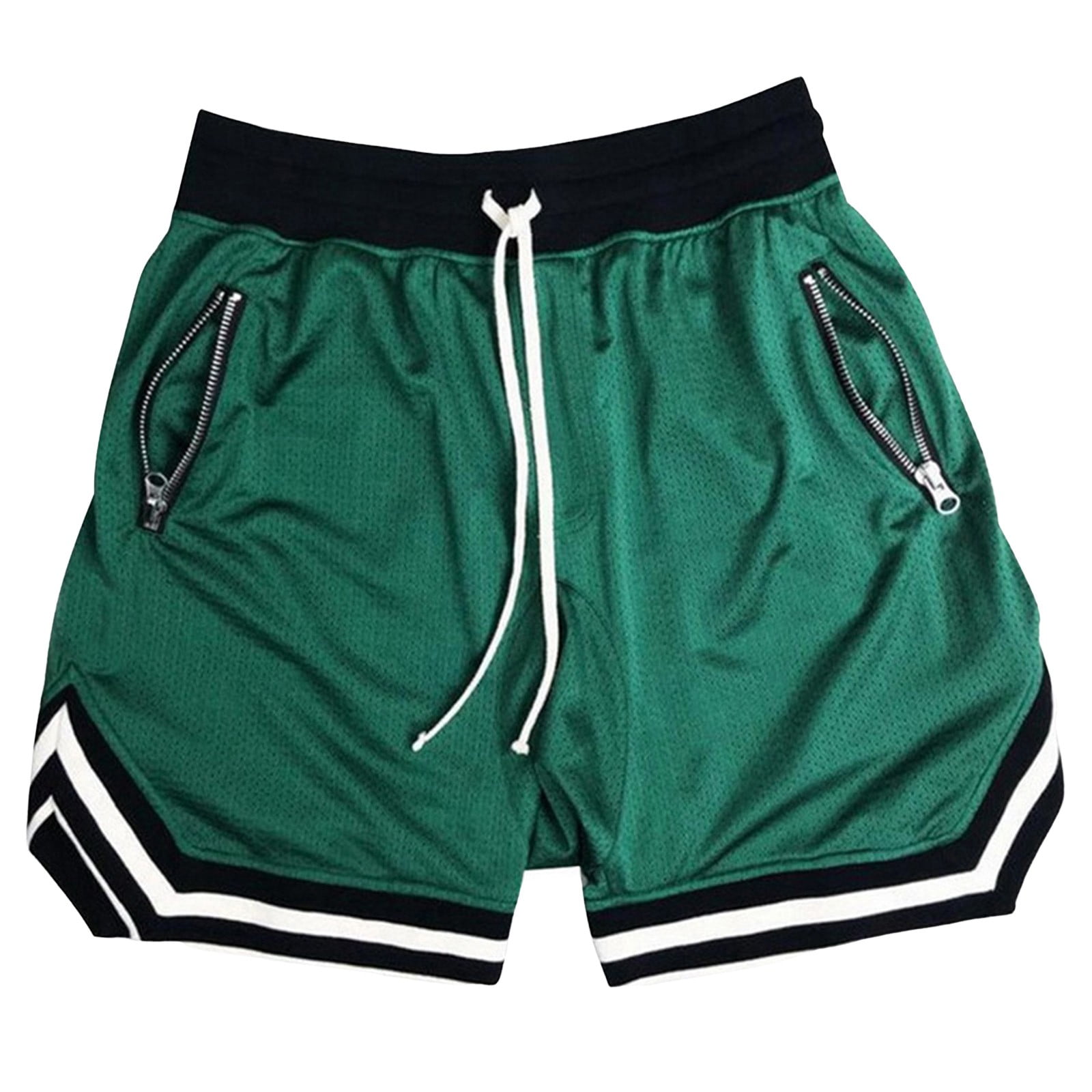 Clearance Yieetim Green Performance Men's Sweat-Wicking Gym Shorts