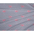 thumbnail image 4 of oneOone Polyester Lycra Fabric Geometric & Flamingo Bird Printed Fabric 1 Yard 56 Inch Wide, 4 of 4