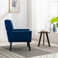 thumbnail image 6 of NEW Modern Accent Chair, Living Room Chairs Upholstered Lounge Armchair for Bedroom, Reading Room, Teal, 6 of 8
