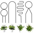 thumbnail image 3 of 1pcs Small Metal Trellis for Potted Plants,Gold Trellis for Climbing Plants Indoor,Mini Trellis for Potted Plant Support Stake House Plant Trellis for Garden Potted,Hoya,Pothos,Flower,Monstera, 3 of 4