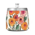 thumbnail image 7 of Yayeee Ashtray with Lid for Cigarette Smokeless Stainless Steel Home Ash Holder, Hand Drawn Floral, 7 of 7
