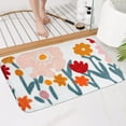 thumbnail image 4 of Cute Floral Bath Mats for Bathroom Floor, Flower Rug Non-Slip Soft Plush Washable Pink Preppy Rug for Tub Shower Bedroom 17""x27"", Medium, 4 of 6