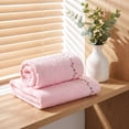 thumbnail image 3 of REGALWOVEN Floral Embroidered Hand Towels for Bathroom, 13 x 29 Inch Soft Absorbent Decorative Towel for Bath, Kitchen, Spa, Gym Pink 2-Piece, 3 of 5