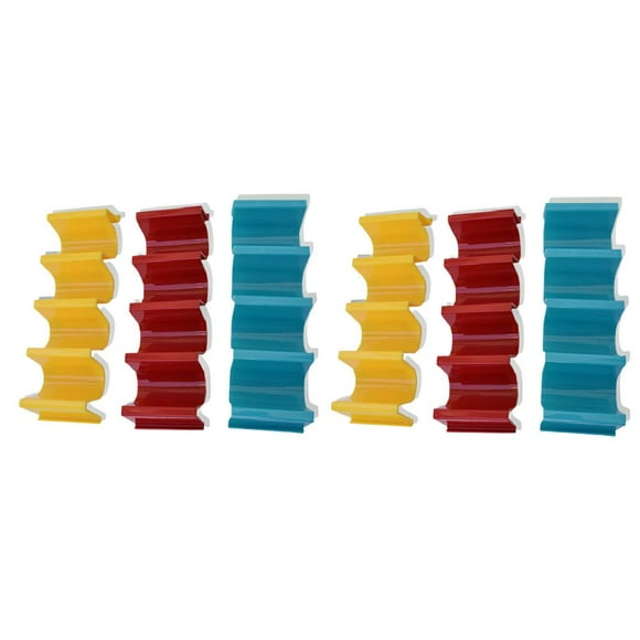 YellowDell Colorful Taco Holders Set Taco Holder Stand With Handle PP Plastic Taco Plates 3 colors